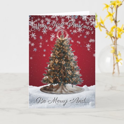 Lustige Weihnachtskarte Karte (Gelbe Blume)