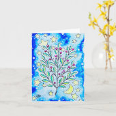 lustige Weihnachtskarte Karte (Gelbe Blume)