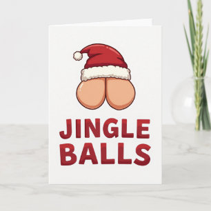 Lustige Weihnachtskarte mit Jingle Balls Karte
