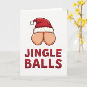 Lustige Weihnachtskarte mit Jingle Balls Karte (Gelbe Blume)