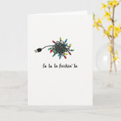 Lustige Weihnachtskarte Verhedderte Lichter Fa La Karte (Gelbe Blume)
