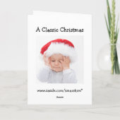 Lustige Weihnachtskarte vom Baby Feiertagskarte (Rückseite)