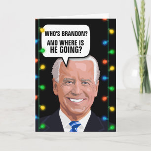 LUSTIGE WEIHNACHTSKARTEN FÜR JOE BIDEN LET'S GO BR KARTE
