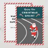 Lustige Weihnachtskarten für Läufer (Vorne/Hinten)