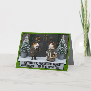 Lustige Weihnachtskarten im viktorianischen Stil Karte