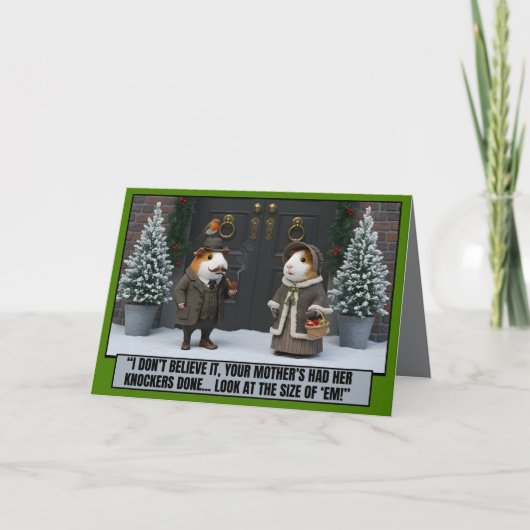 Lustige Weihnachtskarten im viktorianischen Stil Karte (Vorderseite)
