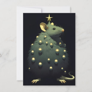Lustige Weihnachtskarten mit Ratten Feiertagskarte