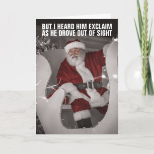 LUSTIGE WEIHNACHTSKARTEN MIT SANTA CLAUS UND LET'S KARTE