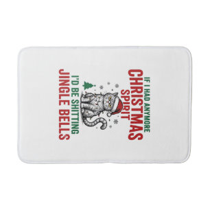 Lustige Weihnachtskatze Geist Vintage Gravur Desig Badematte