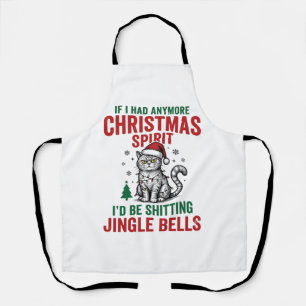 Lustige Weihnachtskatze Geist Vintage Gravur Desig Schürze