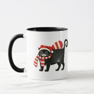 Lustige Weihnachtskatze Tasse