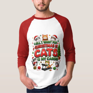 Lustige Weihnachtskatzen-Kardiounterhaltung T-Shirt
