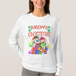 Lustige Weihnachtskatzen-Liebhaber weg vom T-Shirt