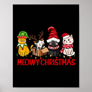 Lustige Weihnachtskatzen - Süße Kätzchen Katzen Sa Poster