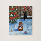 Lustige Weihnachtskatzen und Mäuse Creationarts Puzzle (Vertikal)