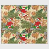 lustige Weihnachtskekse Geschenkpapier (Flach)