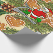 lustige Weihnachtskekse Geschenkpapier (Ecke)