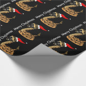 Lustige Weihnachtsklapperschlange Geschenkpapier (Ecke)