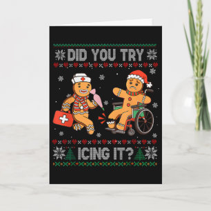 Lustige Weihnachtskrankenschwester Hast du es mit  Karte