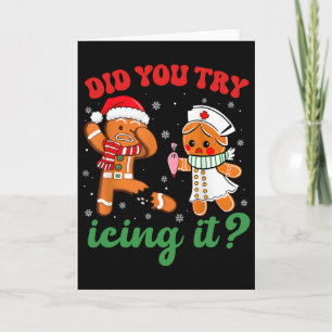 Lustige Weihnachtskrankenschwester Hast du versuch Karte
