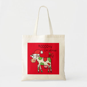 Lustige Weihnachtskuh Cartoon Kinder Tragetasche