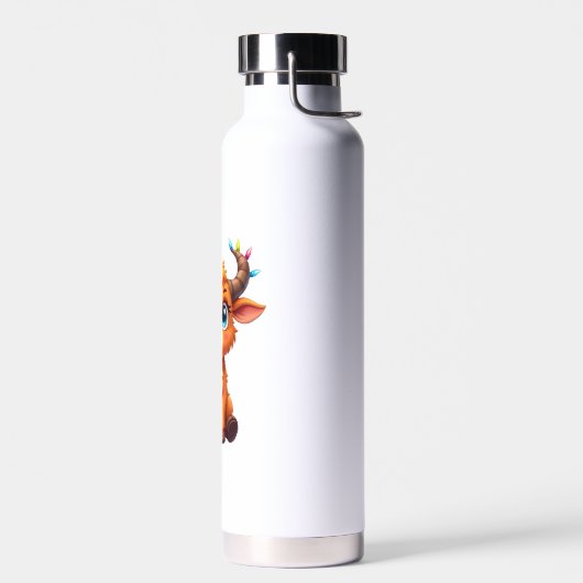Lustige Weihnachtskuh Lichter Jungen Mädchen Süße Trinkflasche (Links)