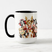 Lustige Weihnachtskuh Tasse (Links)