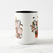 Lustige Weihnachtskuh Tasse (Zentrum)