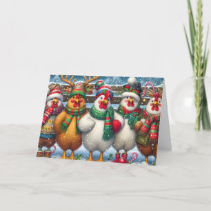 Lustige Weihnachtsküken Feiertagskarte