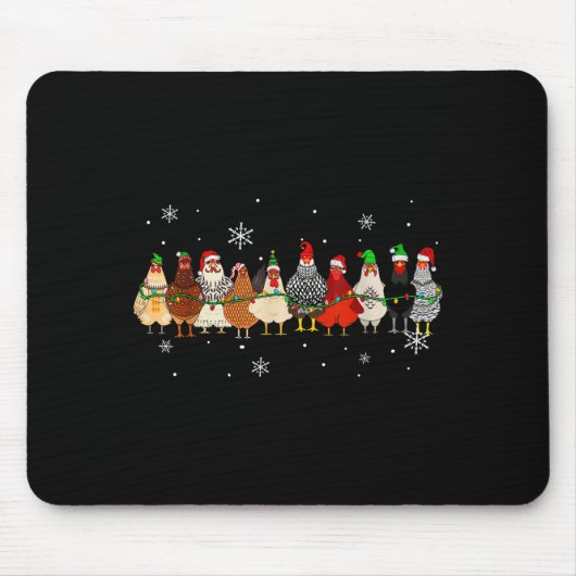 Lustige Weihnachtsküken Weihnachtsküken Farmtiere Mousepad (Vorne)