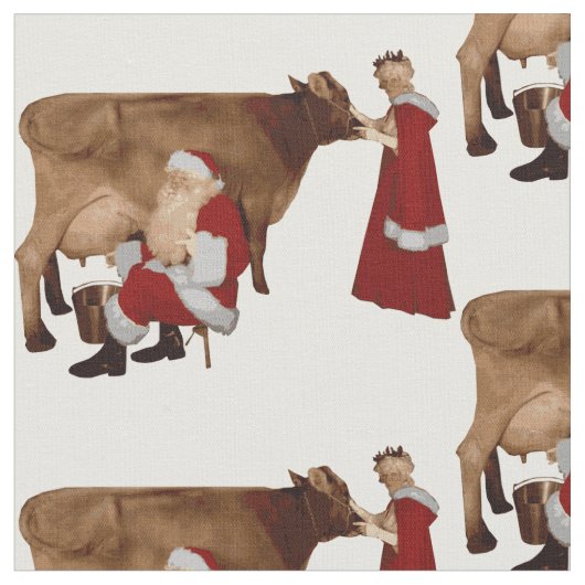 lustige Weihnachtslieder Stoff (Nahaufnahme)