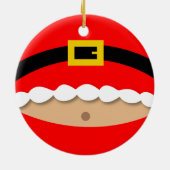 Lustige Weihnachtsmann-Anzugs-Verzierung Keramikornament (Hinten)