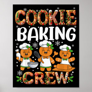 Lustige Weihnachtsmann-Liebhaber-Kekse-Back-Crew-C Poster