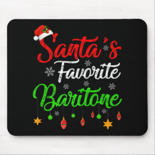 Lustige Weihnachtsmann Lieblingsbariton-Weihnachts Mousepad
