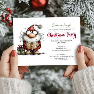 Lustige Weihnachtsmann-Party-Digital-Einladung Einladung
