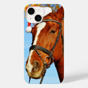 Lustige Weihnachtsmannmütze Pferd Weihnachten Case-Mate iPhone 14 Hülle