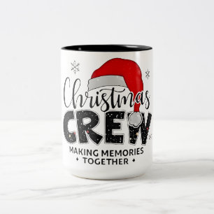 Lustige Weihnachtsmannschaft Familie macht Erinner Zweifarbige Tasse