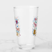 Lustige Weihnachtsmerlot-Wein-Bier-Spaß-Typografie Glas (Links)