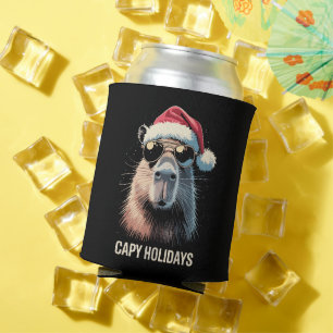Lustige Weihnachtsmütze Capy Feiertage Xmas Capyba Dosenkühler