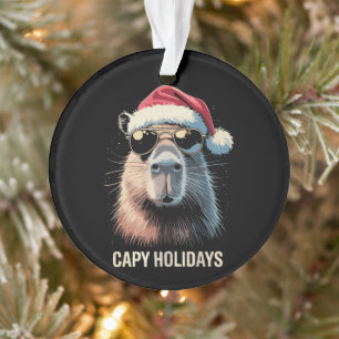 Lustige Weihnachtsmütze Capy Feiertage Xmas Capyba Ornament