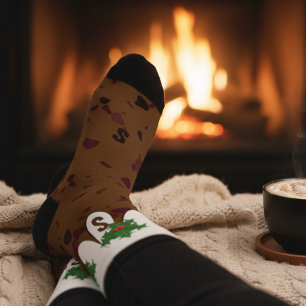 Lustige Weihnachtspudding-Sitte Feiertagssocken Socken