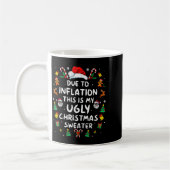 Lustige Weihnachtspullover wegen Inflation hässlic Kaffeetasse (Links)