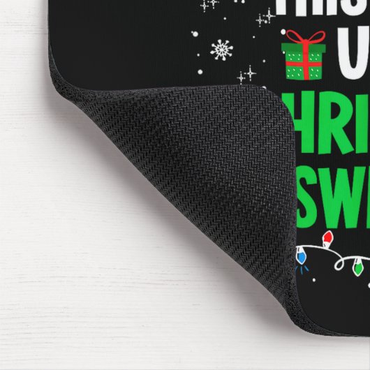Lustige Weihnachtspullover wegen Inflation hässlic Mousepad (Ecke)