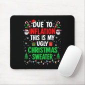 Lustige Weihnachtspullover wegen Inflation hässlic Mousepad (Mit Mouse)