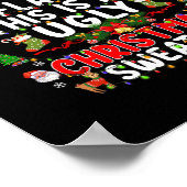 Lustige Weihnachtspullover wegen Inflation hässlic Poster (Ecke)