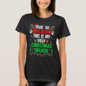 Lustige Weihnachtspullover wegen Inflation hässlic T-Shirt (Vorderseite)