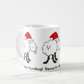 lustige Weihnachtsschafe bah Humbug-Tasse Kaffeetasse (Vorderseite Links)