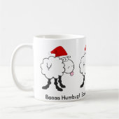 lustige Weihnachtsschafe bah Humbug-Tasse Kaffeetasse (Links)