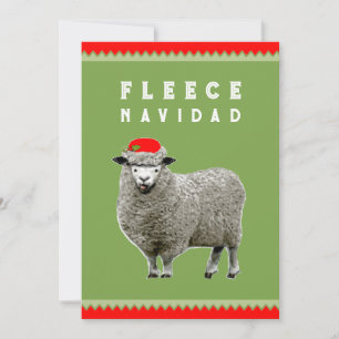 Lustige Weihnachtsschafe Feiertagskarte