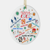 lustige Weihnachtsschmuck 2021-Pandemie (Rechts)